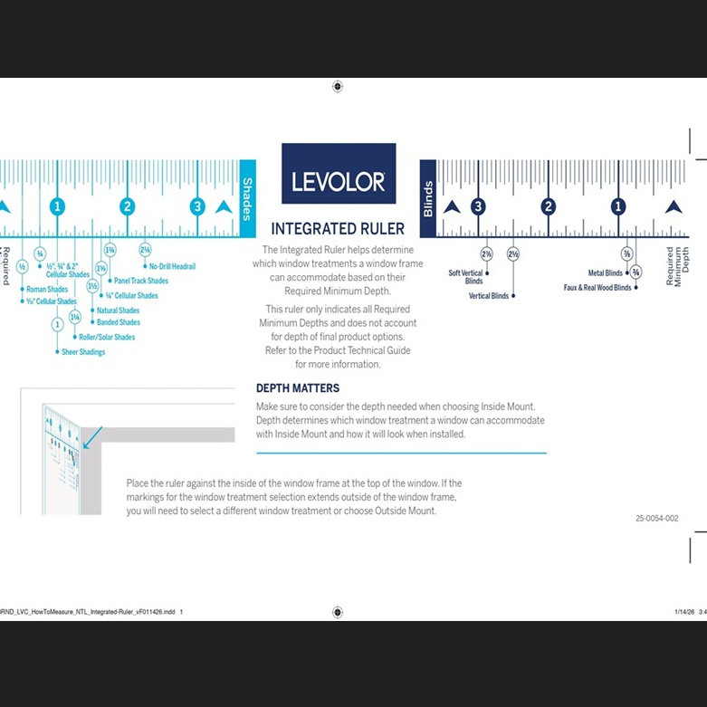 Shade Guide Ruler Roller Shades